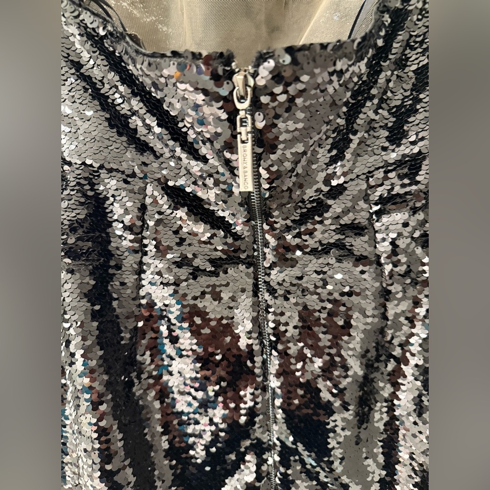 NWOT BRONX AND BANCO Wednesday Sequin Halterneck Mini Dress - Picture 15 of 15